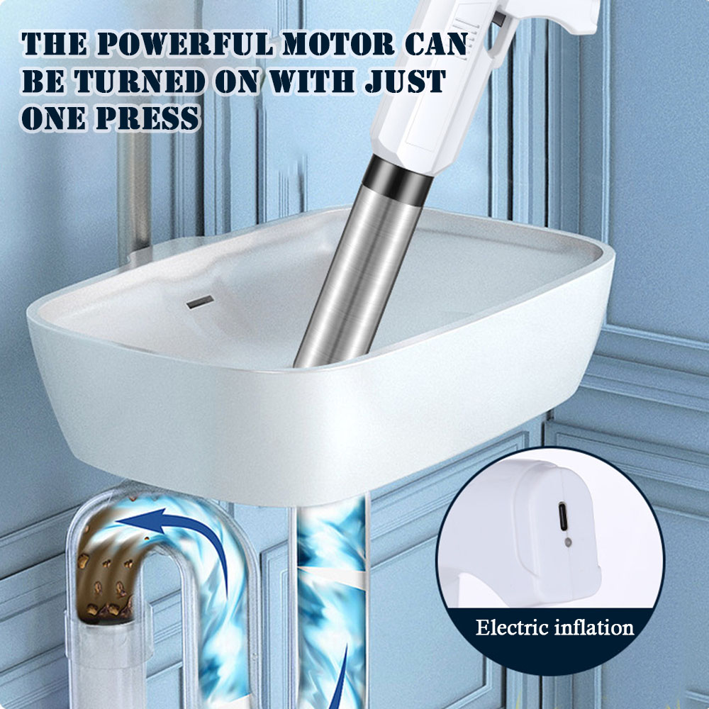 Power Tools Pneumatic - ลูกสูบห้องน้ําไฟฟ้าที่มีประสิทธิภาพ Shock Wave Unblocker Anti-Splash ท่อระบายน้ําท่อระบายน้ํานิวเมติกเครื่องมือขุดลอกท่อสําหรับปิดกั้นปลดบล็อก