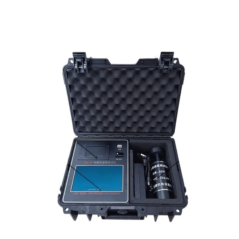 Power Tools English - เครื่องทดสอบและปรับเทียบตัวควบคุมความเร็วลิฟต์แบบพกพา FDX-08 รุ่นเขียนด้วยลายมือภาษาจีน/อังกฤษ พร้อมคีมอเนกประสงค์
