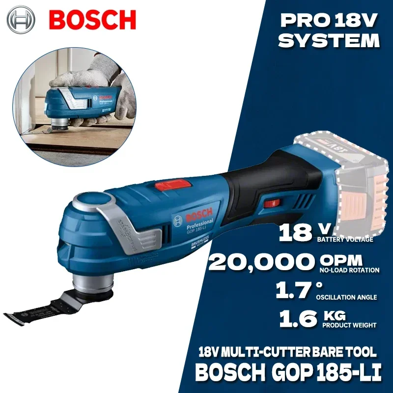 Oscillating Multi Tool - เครื่องมืออเนกประสงค์ไร้สาย BOSCH รุ่น GOP 185-LI แบบไม่มีแบตเตอรี่