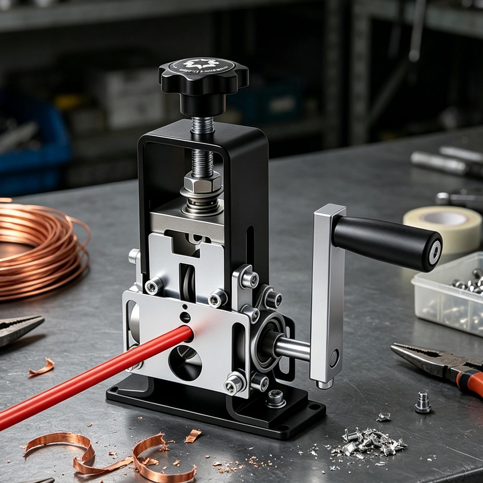 Power Tools Drill - เครื่องปอกสายไฟอเนกประสงค์แบบพกพา ใช้กับสว่าน ตัดสายไฟได้อย่างแม่นยำ สำหรับงานอุตสาหกรรม บ้าน และโรงรถ