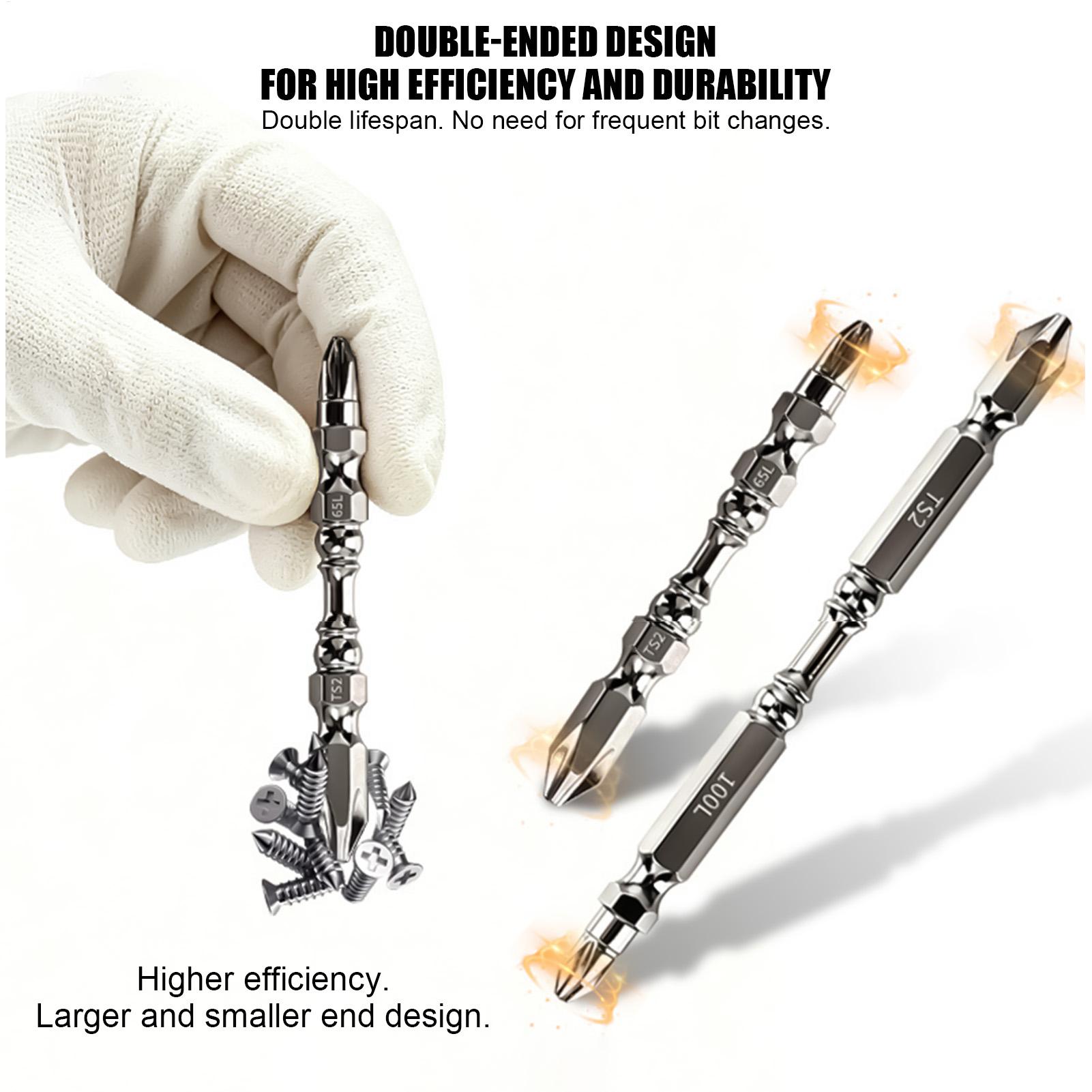 Power Tools Drill - ชุดไขควงแม่เหล็กแบบหนา หัวหกเหลี่ยม ป้องกันการลื่น ชุดเครื่องมือช่าง 10 ชิ้น
