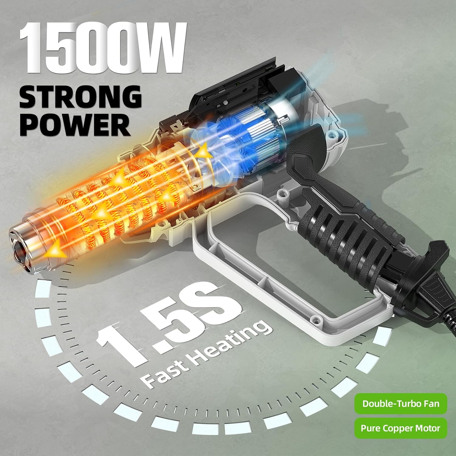 ปืนลมร้อนพร้อม LCD 12 ปรับอุณห - Power Tools Manufacturers บทวิจารณ์และราคา