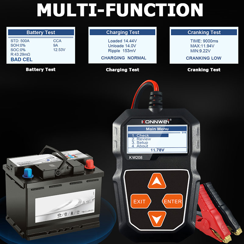 เครื่องทดสอบแบตเตอรี่รถยนต์ KO - Power Tools English บทวิจารณ์และราคา
