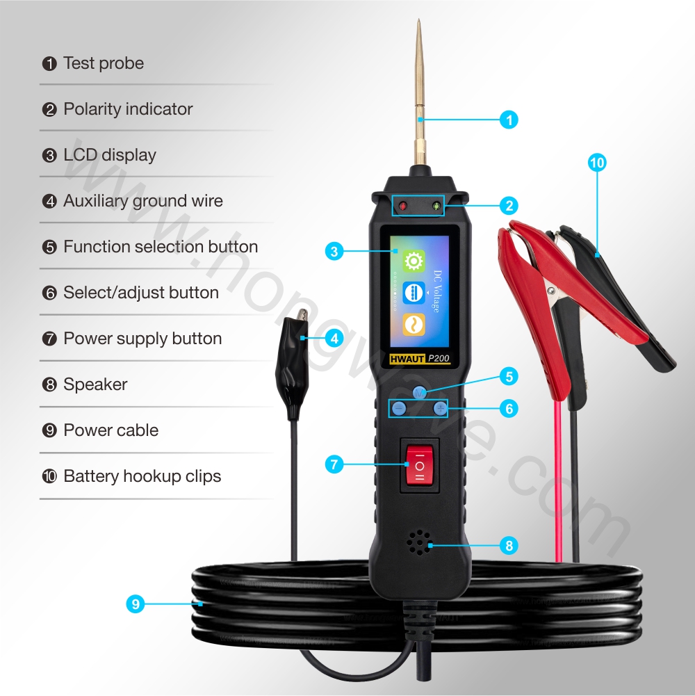 HWAUT P200 เครื่องทดสอบวงจรรถย - Power Tools English บทวิจารณ์และราคา